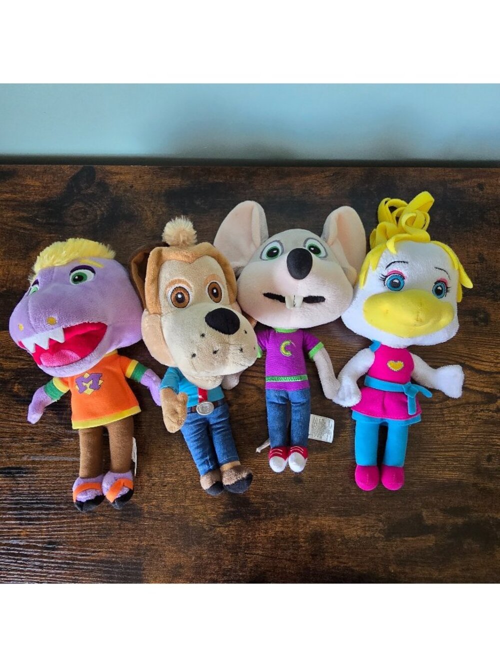 Chuck E Cheese Character Plush Lot Mr Munch Helen Henny Penny  Jasper T Jowls